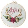 Elk Deer Christmas Embroidery Kit DIY Embroidery Set Home Decor Cross Stitch Set  Adults