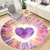 1pc Heartburst Office Round Area Rug,  Mat Suitable ForOffice, Under Office Chairs Bedroom Living Room Home Decor, Room Deco