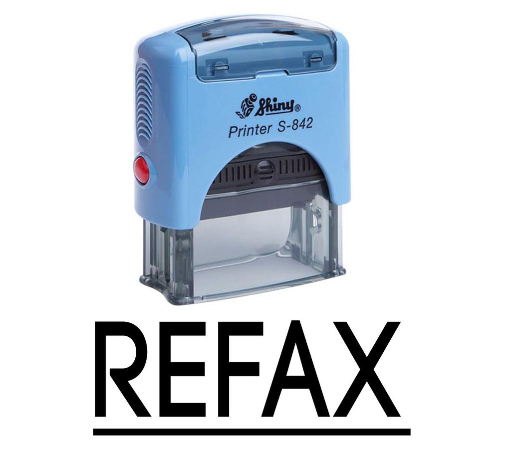 REFAX Self Inking Rubber Stamp Custom Shiny Office Stationary Stamp