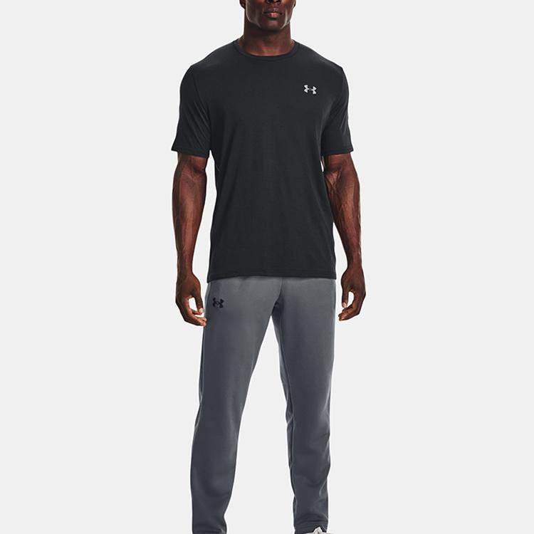 Under Armour Crew Neck Breathable Fitted Short Sleeve T-Shirt Men Black 1370951-001