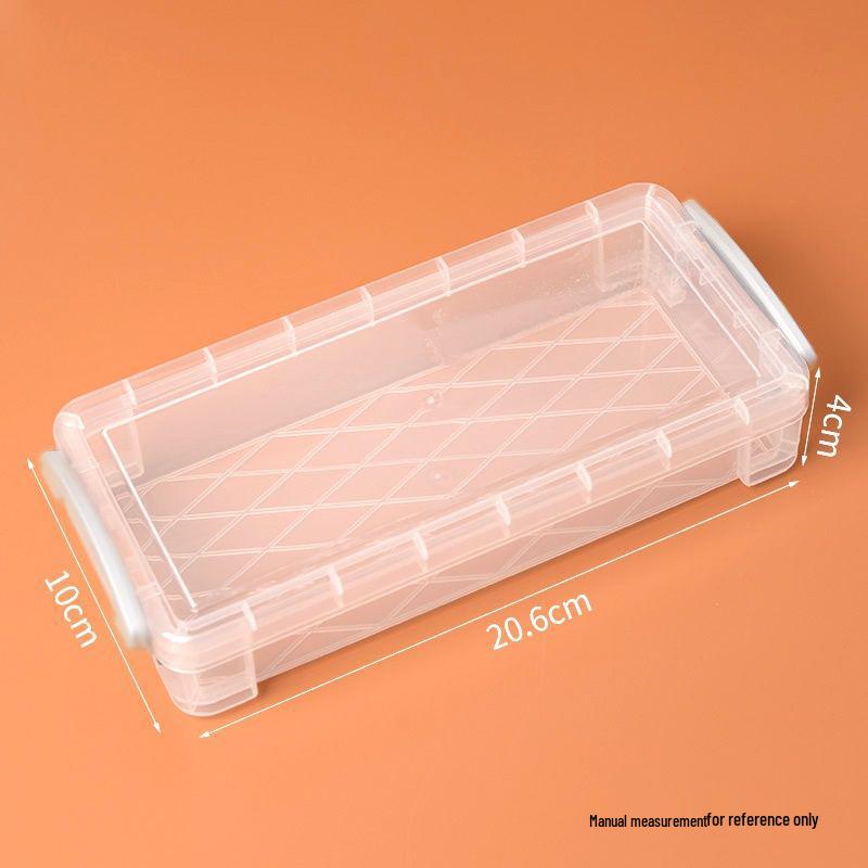 Konststudenters pennskrin med stor kapacitet: Enkel/Dubbel Lagerförvaring för Pennor, Kolkritor, Verktyg - Transparent