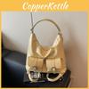 Vintage Style Solid Color Pu Material Womens Shoulder Bag With Zipper Closure For Casual Outings