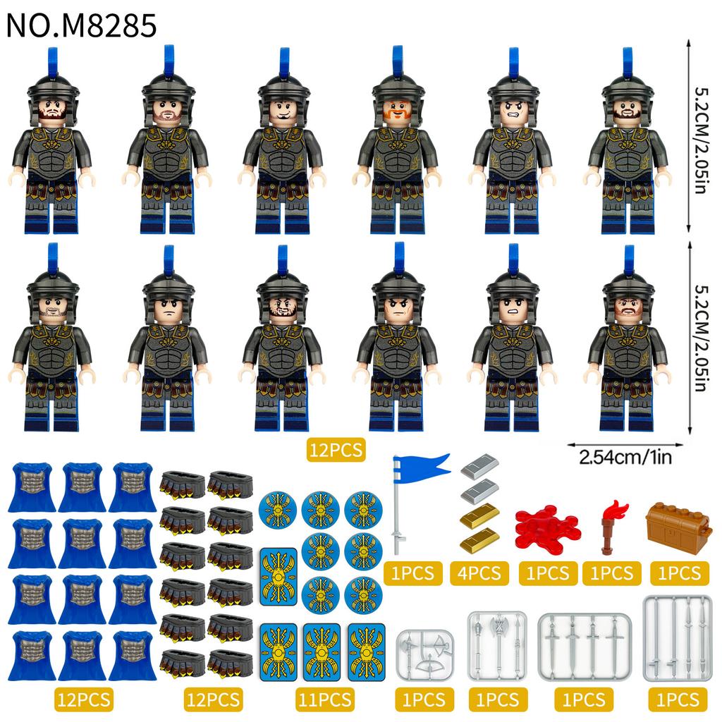 Figurine de Soldat du Régiment de Chevaliers Gardes Médiévaux Bloc de Construction Jouet