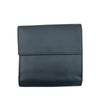 CELINE Circle logo leather Tri-fold wallet Navy leather Used