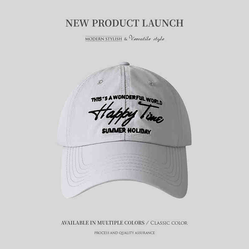 Hat Men'S And Women'S Thin Soft Top Versatile Outdoor Cap Summer Casual Letter Quick-Drying Baseball Cap