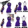 Elegant Fantasy Tifa Purple Dress Cosplay Outfit For Game Role Play In Polyester