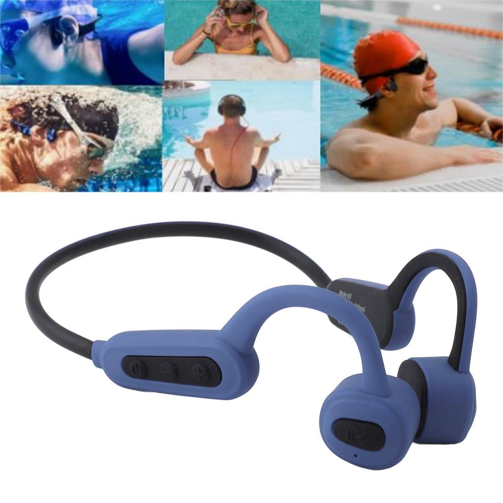 Bone Conduction     Sport Headphones IPX8 Proof Wireless Lightweight Earphones for Workouts Running Swimming 16GB