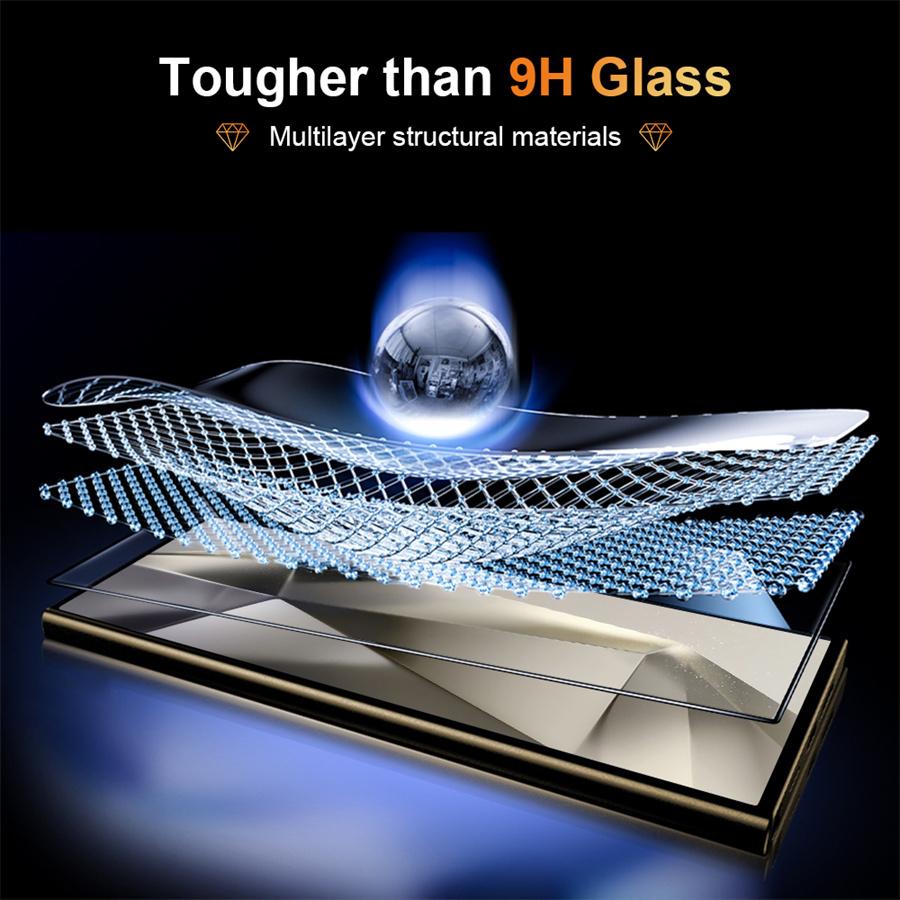0.18mm Ultra-Thin Fingerprints Unlocking HD Full Cover Tempered Glass Screen Protector For Samsung Galaxy S25 S24 S23 S22 S21 Ultra Plus