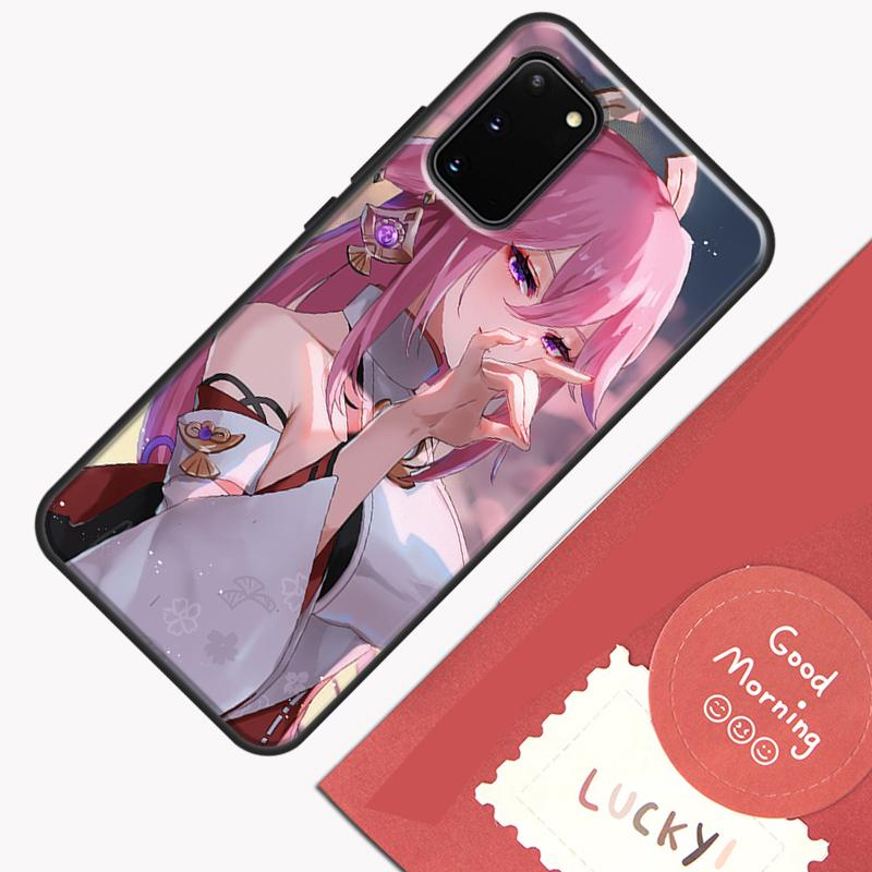 Yae Miko Genshin Impact Phone Case For Samsung Galaxy S25 S26 Ultra S20 S21 S22 S23 S24 Plus S9 S10 S25 FE Cover Shell