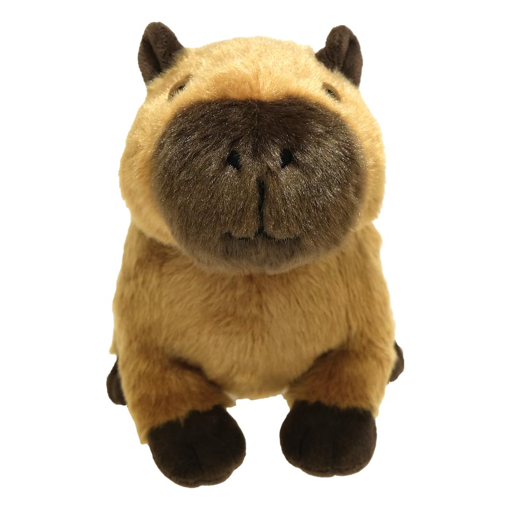 SunLemon Fluffies Medium Capybara Plush Toy, 19 x 26 x 16 cm, Cute Animal, P-1533