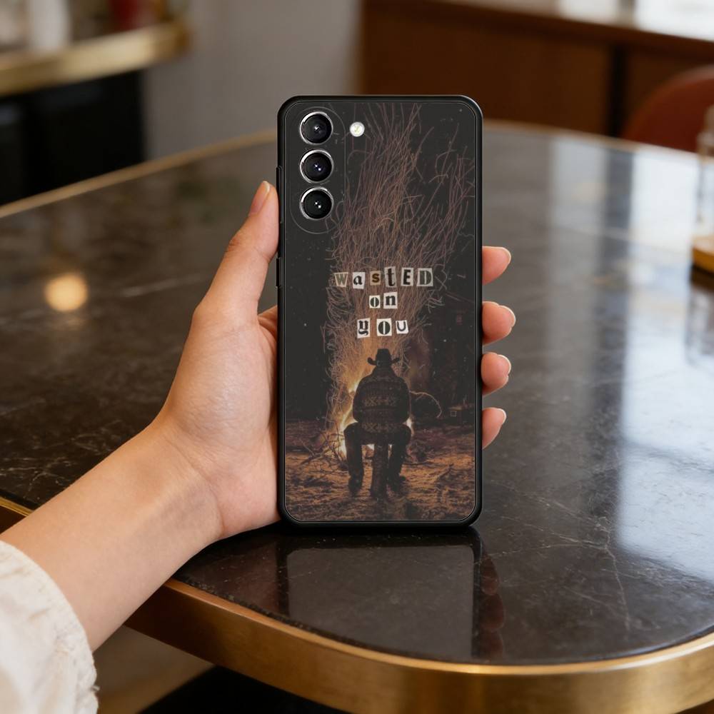 M-Morgan W-Wallen-EN Phone Case For Samsung S25,24,23,22,30,21,10,9,Ultra,Plus,Lite,FE,4,5 G Soft Black Case