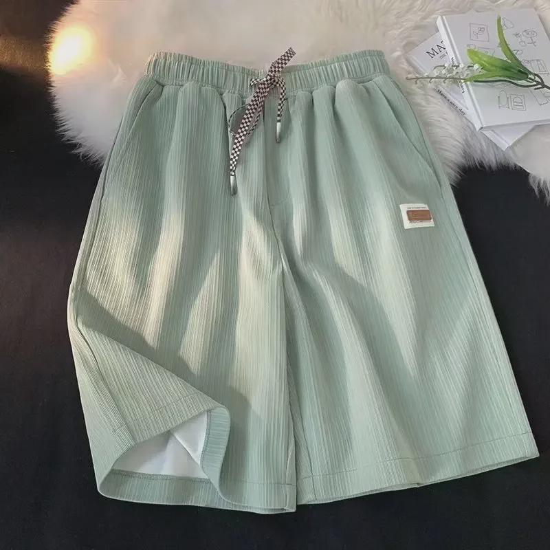 Men's Loose Fit Summer Ice Silk Basketball Shorts: Trendy & Versatile