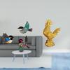 Wooden Bird Wall Art And Chicken Figurine Feng Shui Decor for Garden Study Room Farmhouse Home
