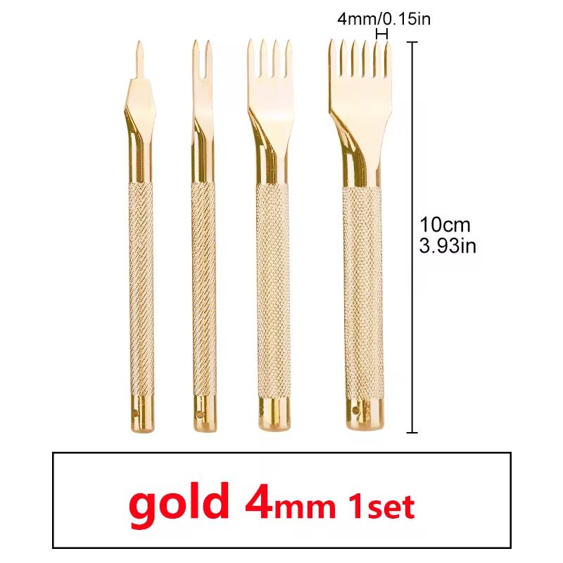 

Fenrry 3/4/5/6 мм набор дыроколов для кожи инструмент шнуровка шитье DIY инструменты для кожаных изделий 1/2/4/6 зубцов