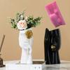 Nordic Minimalist Facial Vase Resin Silicone Mold Blood Drawing Human Vase Concrete Cement Gypsum Silicone Mold Home Decor