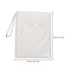 Small Heart Photocard Holder Album Portable Lightweight Photo Book with Transparent Pockets for Women Girls Kids Graduation