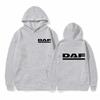 Bluza z kapturem z nadrukiem DAF Męska i damska Sportowa z długim rękawem Bluzy Zimowa polarowa do joggingu Top Luźna odzież Modny pulower
