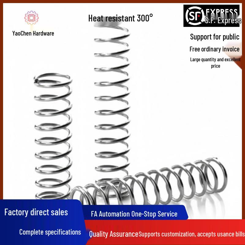 Heat-Resistant Compression Spring YWLH Series: Sizes D4-D16, Lengths L10-L40