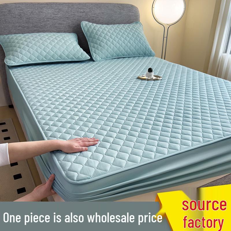 Düz Renk Kapitone Fitted Çarşaf: Toz Geçirmez, Leke Tutmaz, Yıkanabilir Yatak Koruyucu