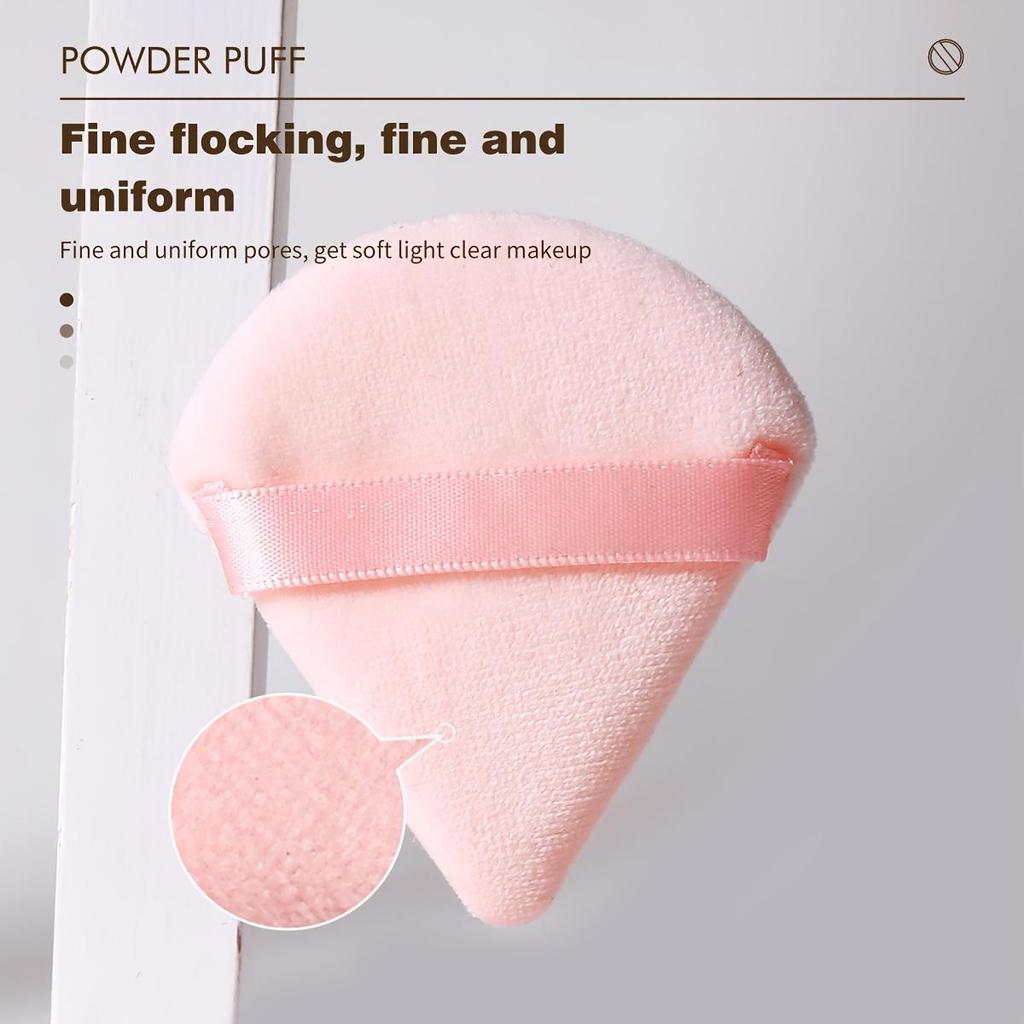 10pcs Soft Triangle Powder Puff, Powder Puff Triangle Cosmetic Powder Puff,  Professional Beauty Makeup Tools for Eyes and Corners