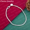 925 Sterling Silver 16-23cm 3mm Snake Chain Bracelet For Women Men Fashion Wedding Engagement Party Jewelry Gifts
