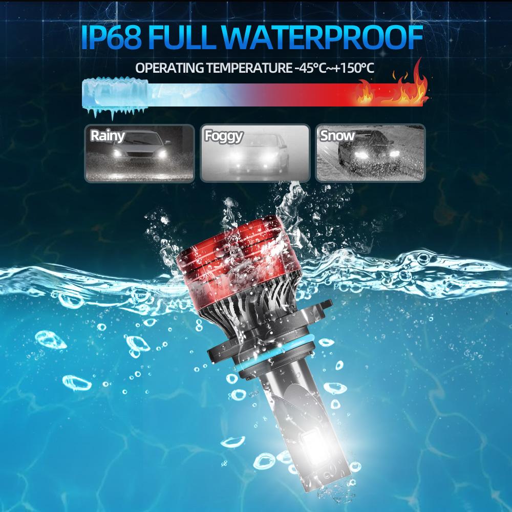 9006 HB4 Mini Car Headlight Bulb 60000LM 6000K White Running Front Head Lamp Cooling fan DC12V Auto Headlight