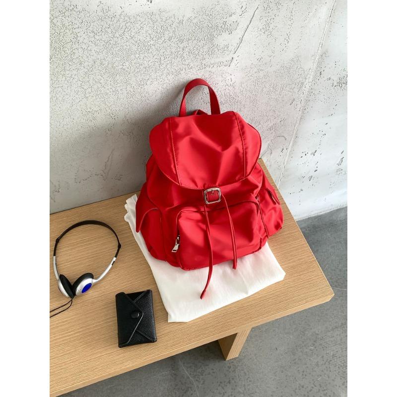 Fashion nylon shoulder bag women's new flip casual school bag niche design backpack
