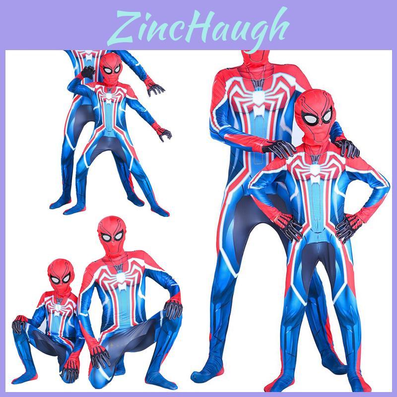 Stylish Spiderman Ps4 Velocity Costume Jumpsuit For Adults And Kids With Unique Design