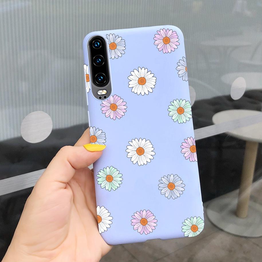 P30 Lite Case Fashion Flower Pattern Phone Case For Huawei P30 P 30 P30Lite 2020 MAR-LX1M Shockproof Bumper Soft TPU Funda Coque