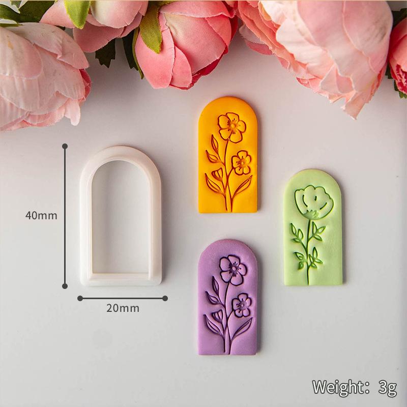 Fresh Flower Clay Soft Pottery Earrings Molds Are Suitable for Making Handmade Diy Jewelry Pendants Polymer Clay Tools