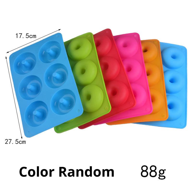 6/8 Cavity Silicone Donut Mold Baking Pan Mold Bread Pastry Mold DIY Baking Tray Doughnut Dessert Making Cake Tools