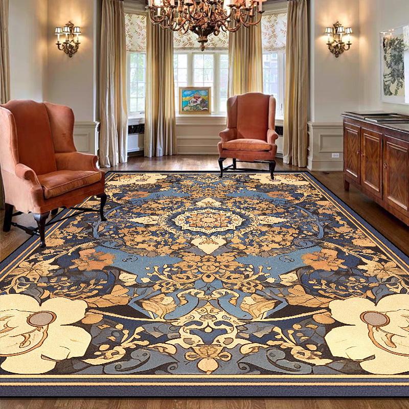 

Персидский КОВЕР в стиле люкс ДЛЯ ГОСТИНОЙ Легко чистящиеся коврики для пола в лобби Большой площади Низкий ворс Впитывающие ковры Настраиваемый Мягкий 60*90cm