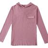 2026 Spring and Autumn Women's Pure Cotton Loose Hooded Long Sleeve T-Shirt, Comfortable Casual Top