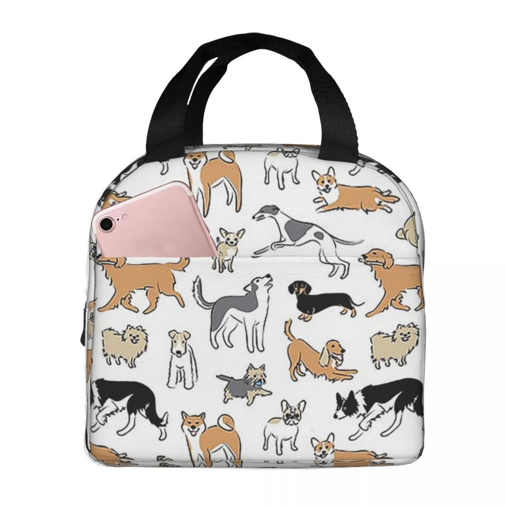 Border Collie Insulated Lunch Bag for Women Office Cooler Thermal Food Box Tote Leakproof Lunch Boxes Container