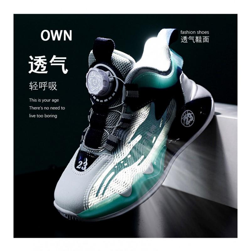 Youth style shoes Boys Basketball Shoes Kids Lightweight Non-Slip Outdoor Indoor Sports Sneakers Breathable Mesh Upper