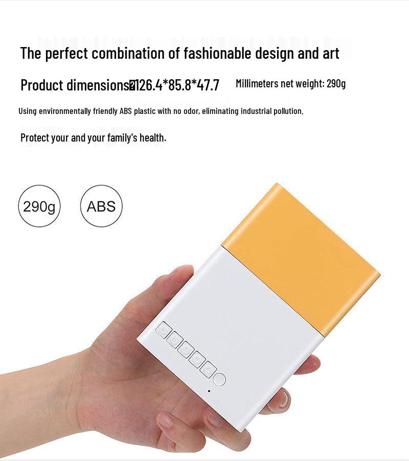 Best-Selling YG300 Yellow-White Mini Portable Projector with Mobile Screen Mirroring for Home Entertainment.