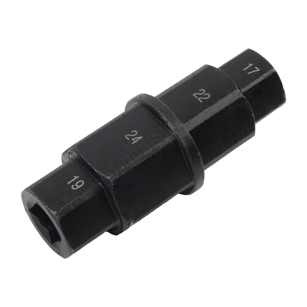 Motorcycle 17 19 22 24mm 4-In-1 Sleeve Repair Spanner Universal Hex Axle Tool Hex Wrench Removal Tool Aluminum Accessories