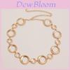 Geometric Metal Waist Chain With Hook Closure For Fashion Women Spring