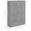Bookshelf Concrete Grey 82.5 x 30.5 x 115 cm Engineered Wood