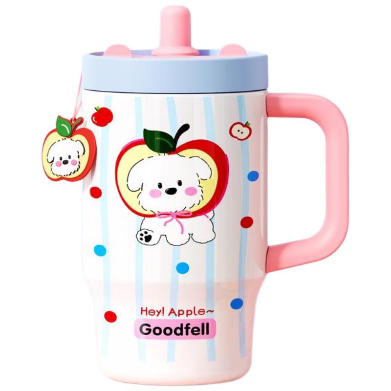 HANDUNYOU 800ml Stainless Steel Insulated Tumbler with Straw