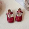 Sapatos Mary Jane de Couro com Renda para Crianças Primavera 2026 - Antiderrapantes, Sola Macia Sapatos de Princesa para Bebê
