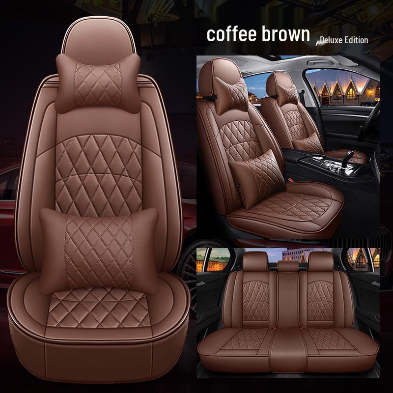 3D Full Surround Leather Car Seat Cover for Sedan - All-Season Cushion