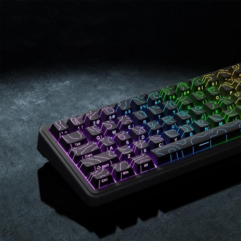 Contour4.0 Technology Side Print Backlits Topographic Keycaps Gradients Side Printing Enhances Backlighting 133Keys
