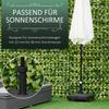20kg Garden Parasol Base with Wheels Heavy Duty Sand or Water Filled Patio Umbrella Base for Outdoor Deck Beach Black