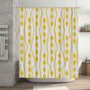 Yellow Bath Shower Curtain Fabric with Diamond Shape for Home Decoration Waterproof Shower Cover