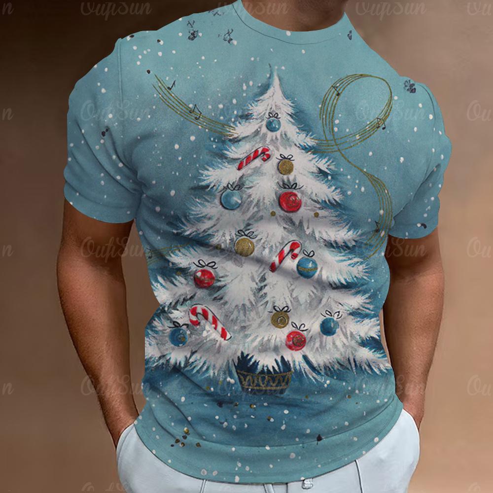 Funny Santa Claus Print Christmas T-Shirts 3d Oversized Tops Tees Mens Shirts Summer Holiday Casual O-Neck Male Harajuku Clothes