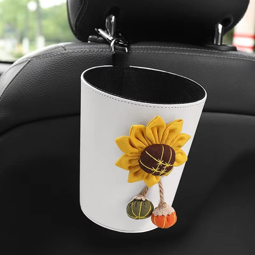 Cute Auto Rubbish Bag Air Vent Organizer Garbage Storage Bucket  for Back Seat Headrest