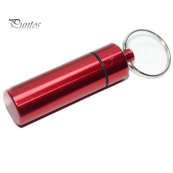 Tragbares, versiegeltes Glas, Schlüsselanhänger, Schraubdeckel, Aluminiumlegierung, wasserdicht, flacher Boden, zum Aufhängen, Mini-Tablet, Pillenaufbewahrung, Flaschenbehälter, Halter, Schlüsselanhänger