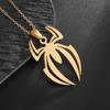 Stainless Steel Simple Personalized Spider Pendant Necklace Men and Women Fashion Party Pendant Jewelry Gift