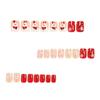 Santa Claus & Snowflake Candy Cane Press-On Fake Nails for Autumn & Winter